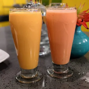 Mango and Strawberry Lassi. $3.99 each.