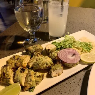 Hariyali Murg Kebab, Lime Gingerbeer