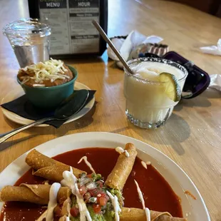 Side of beans for the toddler and a hh classic margarita for me cheers!