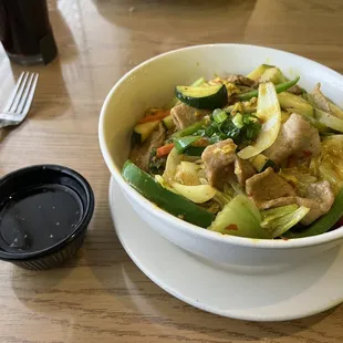 Curry Noodle Bowl with beef