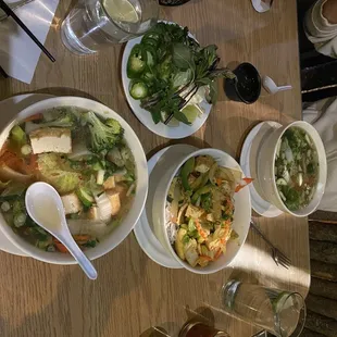 Tofu Pho, Tofu curry noodle bowl extra spicy!