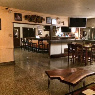 the bar and seating area