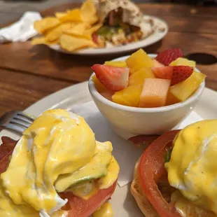 California Benedict and breakfast burrito