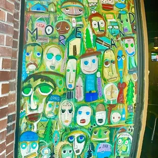 Entry wall mural by Chris Haberman... always bringing the smiles