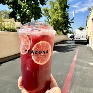 Lychee strawberry hibiscus tea