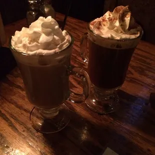 Irish coffee (L) and jamocha (R)