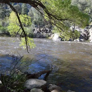 The river is next to the campsites if you stay to the Left areas