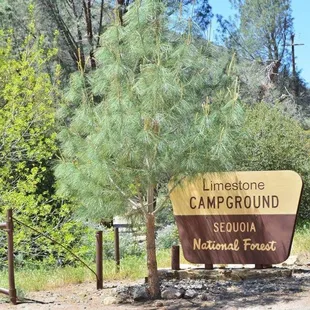 The sign to enter the campground
