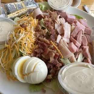 Chef salad ... again huge and really filling but wish they had some fat free dressing options
