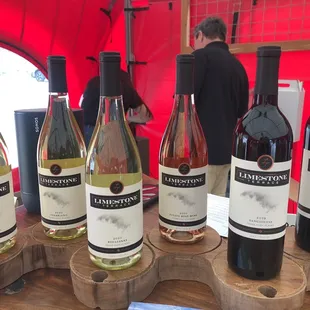 a selection of wine bottles