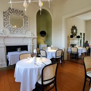 Inside one of the dining rooms