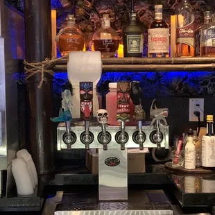 a bar with a lot of liquors