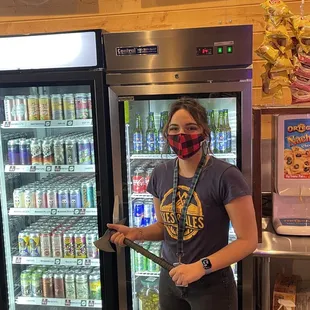 Mya working the bar!