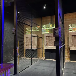 a caged area for shooting