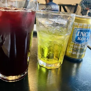 Chicha morada &amp; Inca Lola drinks