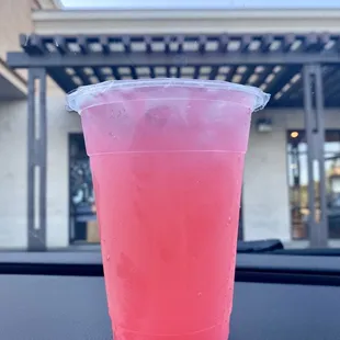 Guava juice with no milk pretty color and refreshing.