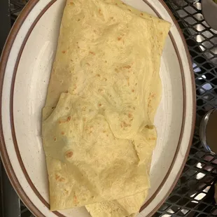Lox and cream cheese crepe