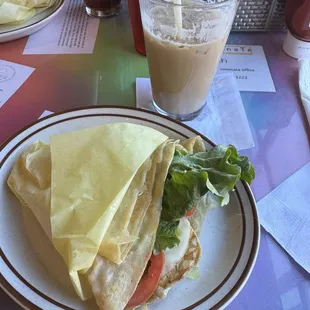 Green Chili Chicken Crepe