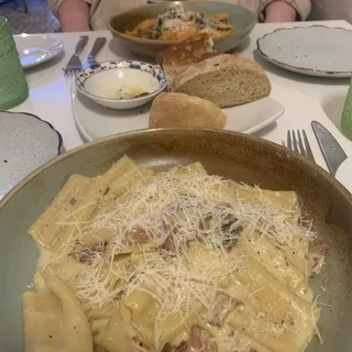 Paccheri Carbonara Dinner
