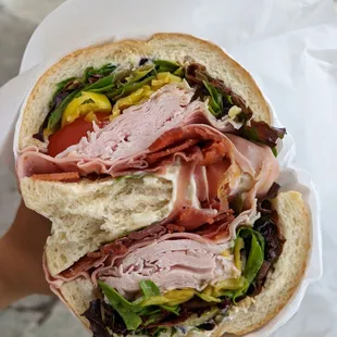 Mafioso sandwich (turkey, bacon, mortadella, prosciutto)