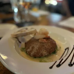 Crab cake appetizer from the daily specials