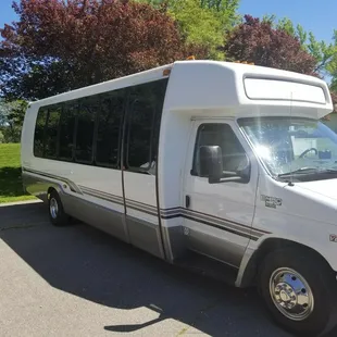 Our New White 14 Passenger Party Bus!
