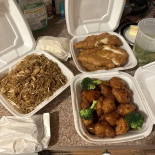 Family combo for 2 I subbed the sweet and sour for general tso. The food and portions are fantastic.