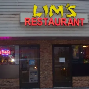 the front of the restaurant