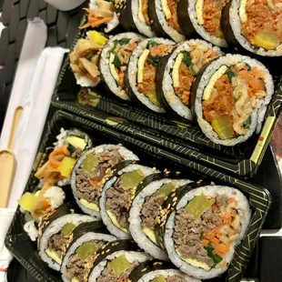 kimbap - bulgogi &amp; kimchi