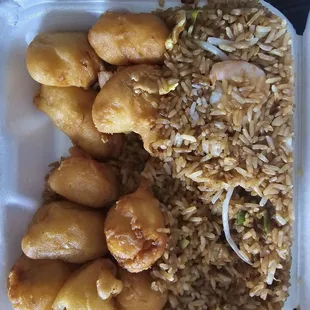 Lemon Chicken, when I thought they had forgotten my sauce. They use the same sauce for everything.