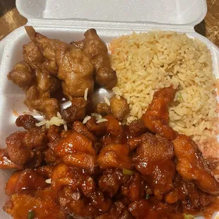 Orange chicken combo