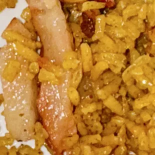 Gross strips of pork fat instead of any actual pork.