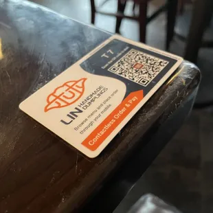 Ordering by QR code