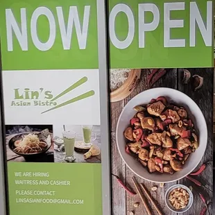 a sign for a restaurant