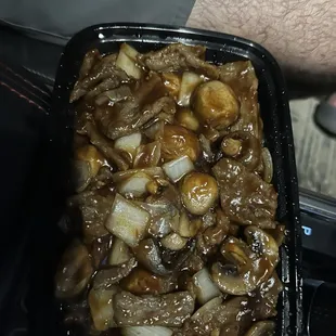 Beef in mushroom lacking in flavor