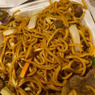 Beef lomein