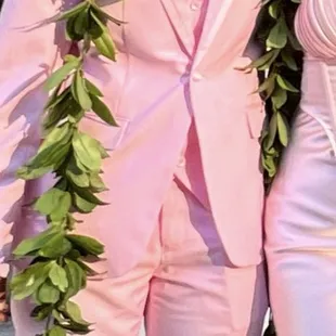 Maile lei and boutonniere