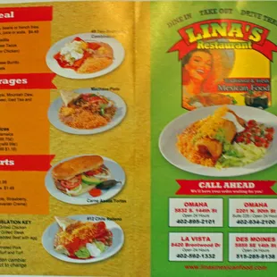 Menu page 1.