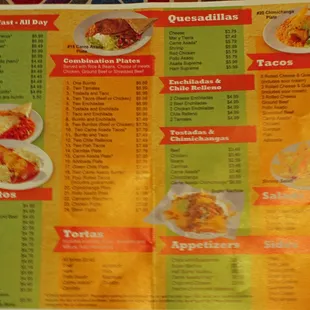 Menu page 2.