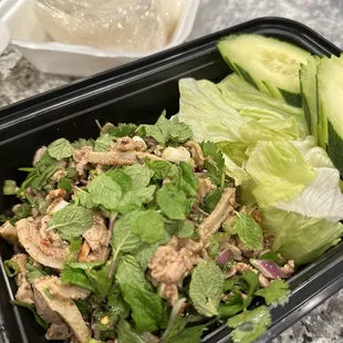 Lao Style Beef Larb with Sticky Rice