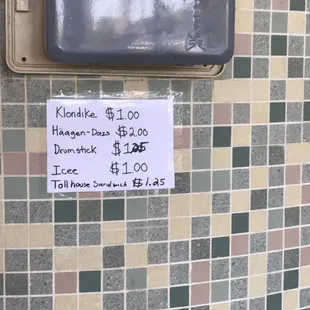 Ice cream is very reasonable