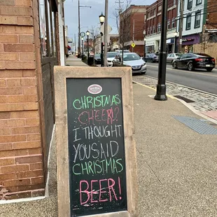 Sign at front door