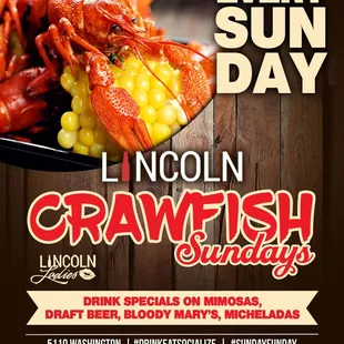The 2019 Crawfish Season has started. Every Sunday!