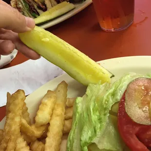 Humongous pickle spear!