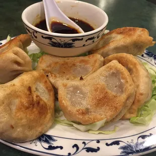 Potstickers.  Fail.  Potsticker wrap was too thick.  Sauce was strange.