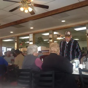 One of the jammed packed dining area.