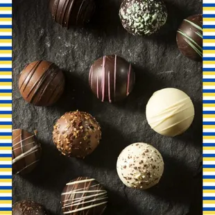 a variety of chocolates