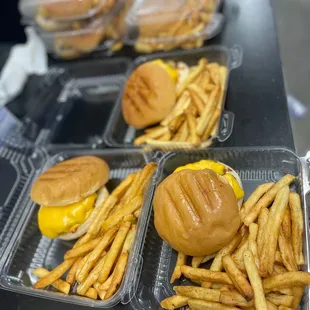 Yummy cheeseburger for high school lunch