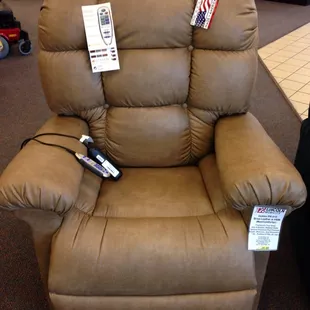 Golden Lift Chair with Brisa fabric!  Comfortable!