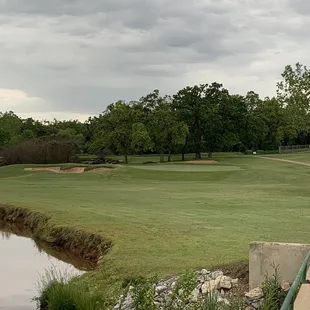 Water guarded greens
